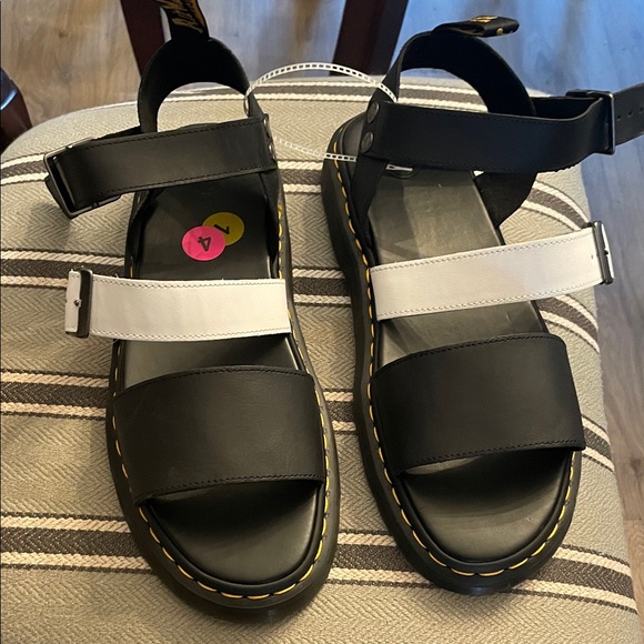 Black and White Strappy Sandals